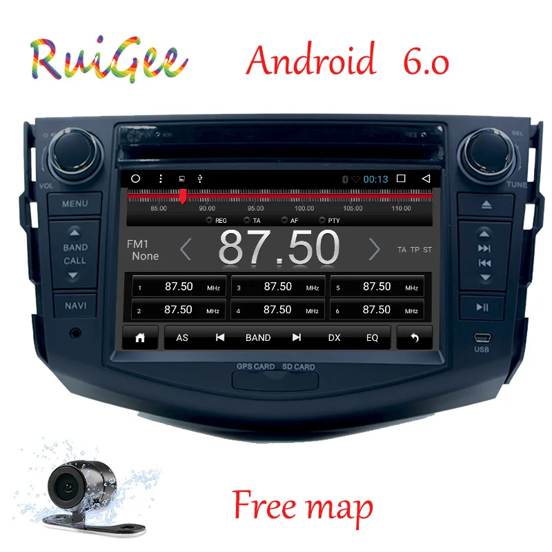 Четырехъядерный 1024*600 HD экран 2Din Android 7 1 автомобильный DVD для Toyota Rav 4 RAV4 Аудио Видео