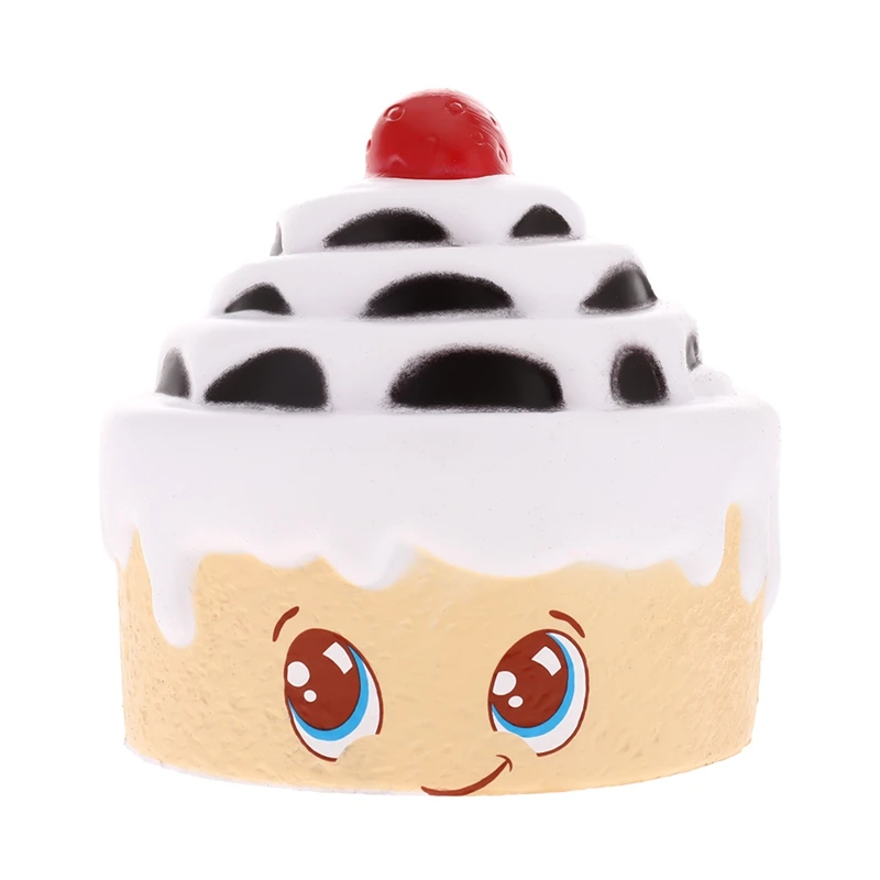 

Soft Kawaii Big Multi-Layer Strawberry Cake Squishy Toy Slow Rising For Relieves Stress Anxiety Decoration - White