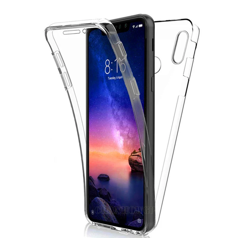 Transparent Двойной прозрачный чехол из ТПУ для Xiaomi mi 9 8 SE A1 A2 Lite Red mi Note 7 6 5 Pro 5A Prime 4X4 Global 6A 6 Pro 5 Plus S2 - Цвет: Transparent