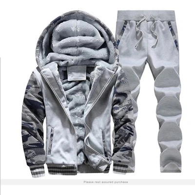 Covrlge 2019 брендовый спортивный костюм для мужчин тепловой мужской спортивный Комплект флисовый плотное худи + штаны спортивный костюм