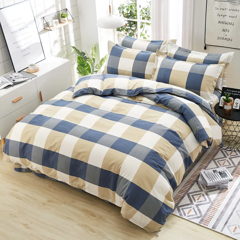 

Double Bed Bedding Set Quilt Cover Sheets Thickening Sanding 4 Pieces of Cashmere Cotton