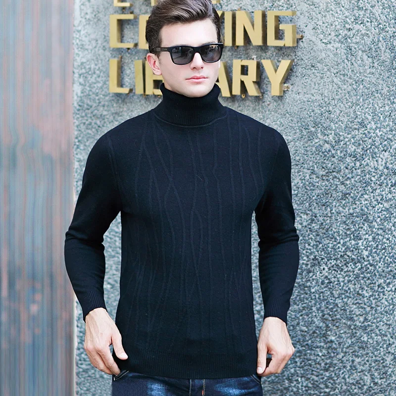 Мужской Повседневный шерстяной Полосатый пуловер с длинным рукавом, толстый свитер, свитера, Мужская брендовая одежда
