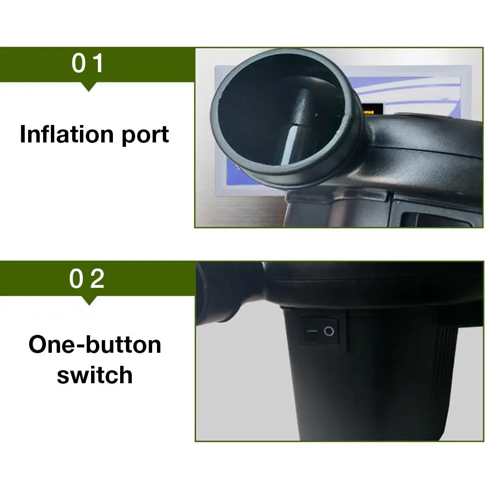 Электрический насос, портативный Электрический воздушный насос, насос для быстрой заполнения, надувной насос для надувных матрасов, надувные кровати, плавающий бассейн, кольцо для плавания