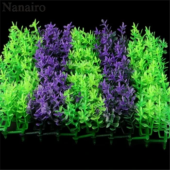 

3 Color Eco Friendly Plastic Artificial Aquarium Green Fake Water plants Lawn Fish Tank Aquarium Plants Aquarium Accessories
