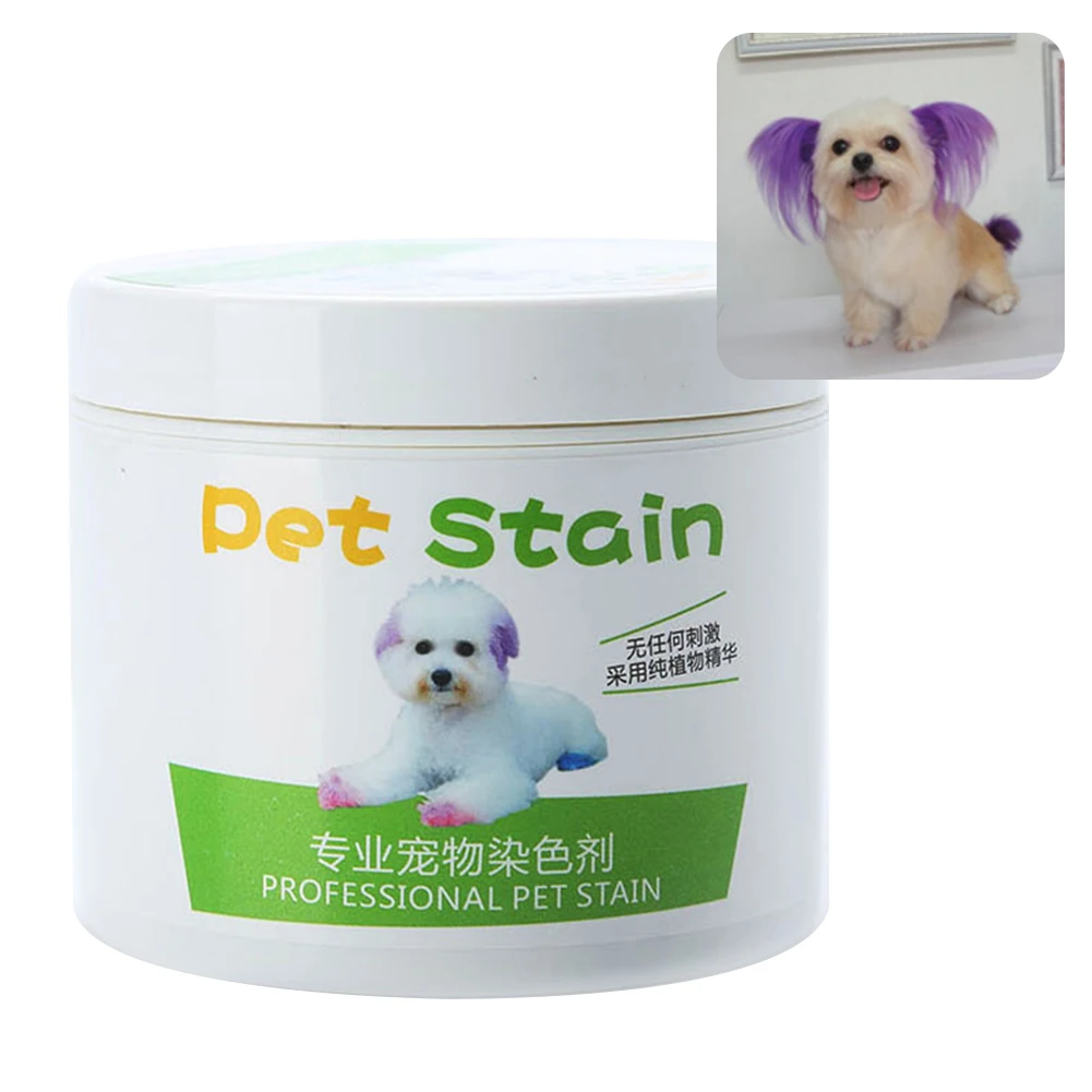 1Pc 100ml Professional Hair Dye Gel for Dogs Pet Stain Anti Allergic Cat Dog Hair Dye Cream Coloring Agent DIY dyeing wax - Цвет: Charming Purple