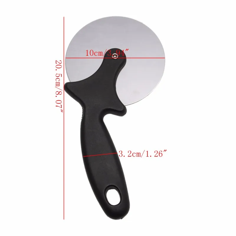 1x Stainless Steel Pastry Nonstick Pizza Cutter Wheel Slicer Blade Roller Tools