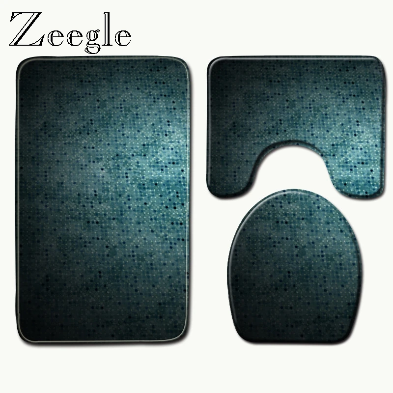 Zeegle 3 шт. коврик для ванной комнаты Набор Ванная комната геометрический узор
