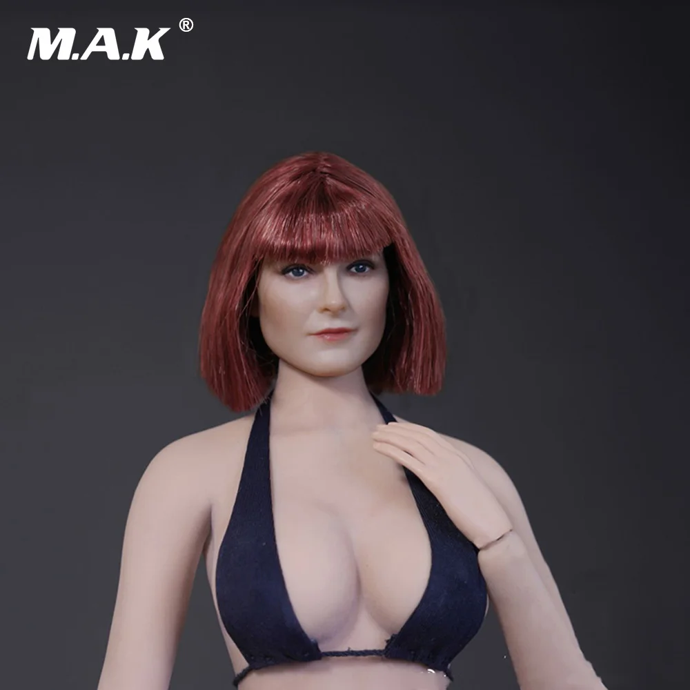 1:6 весы с длинными черными волосами на голову лепить KM 38 Headplay рисунок головы
