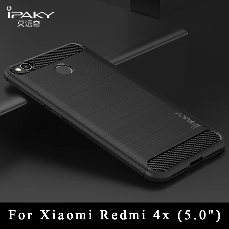 

xiaomi redmi 4x case ipaky Brand Silm silicone Cover xiaomi redmi 4x pro prime Brushed TPU case For xiaomi redmi 4 x case 5.0