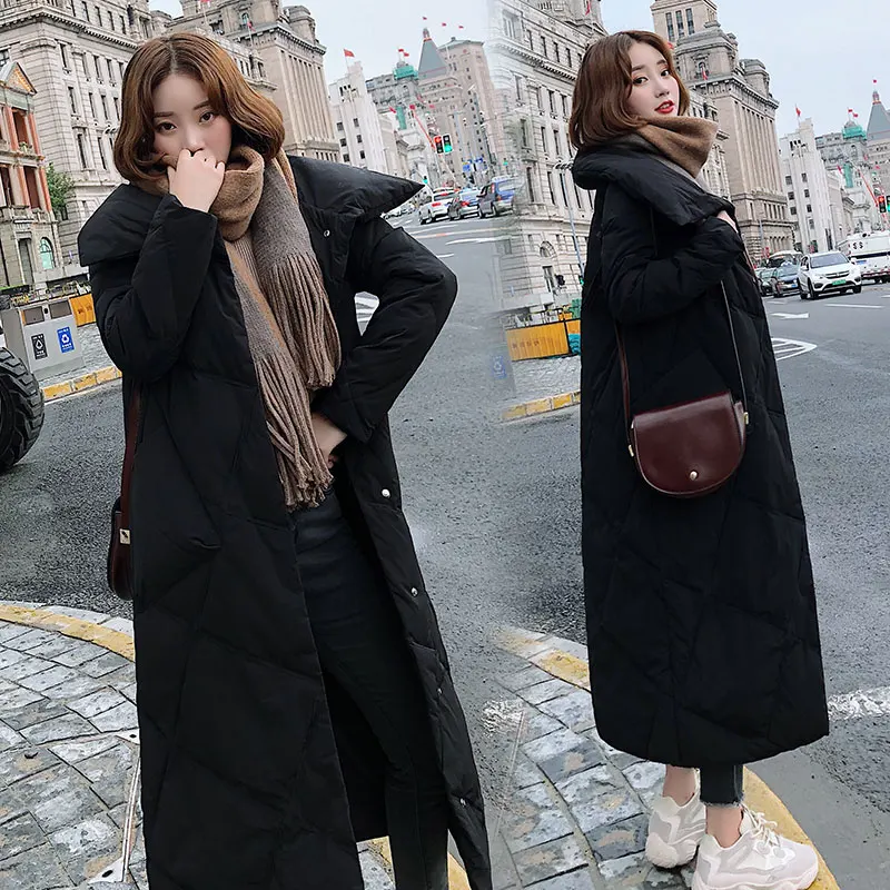 D'hiver Long 2018 Neige Solide Parka White Chaud Black Mode Femmes Épais red De Veste Poche Manteau Couleur Feminina Habit rice Luxe BwBr5