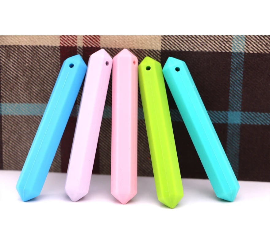 

Mydear Baby Teether Food Grade Silicone Teether Pencil Shape 5 PCS Baby Teething Silicone Teething Toys Infant Chew Tooth Toys