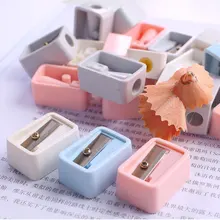 3 шт./упак. небольшой цветной карандаш точилка маленькая легко носить точилка для карандашей высокое качество лезвие школьные принадлежности один