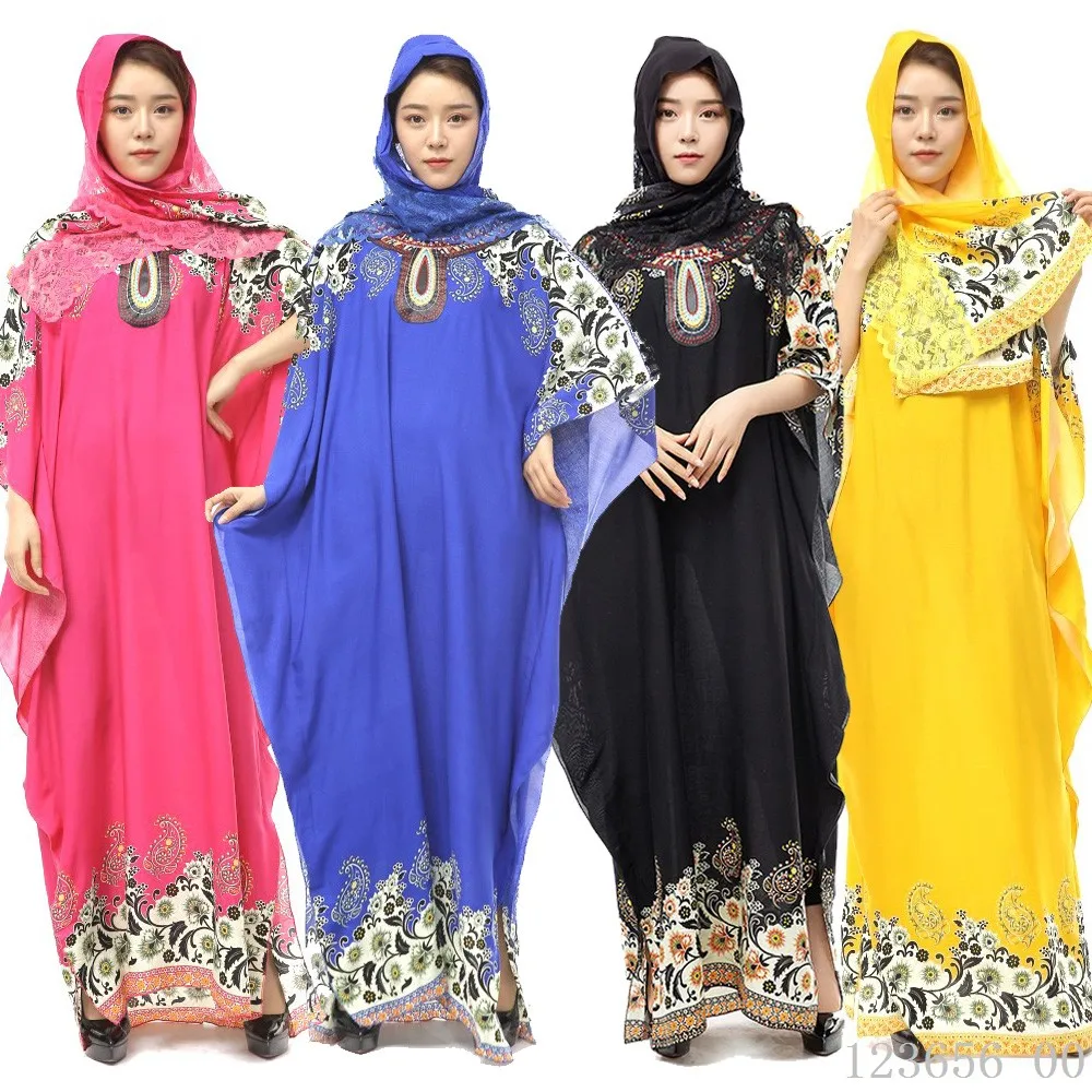 Hijab + кафтан Tesettur Elbise с круглым вырезом мусульманские платья женская одежда Дубая