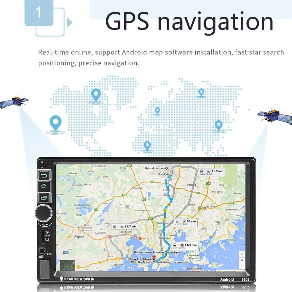 Автомагнитола Andriod Mirrorlink с GPS Wi Fi поддержкой камеры заднего вида 2 din FM TF USB