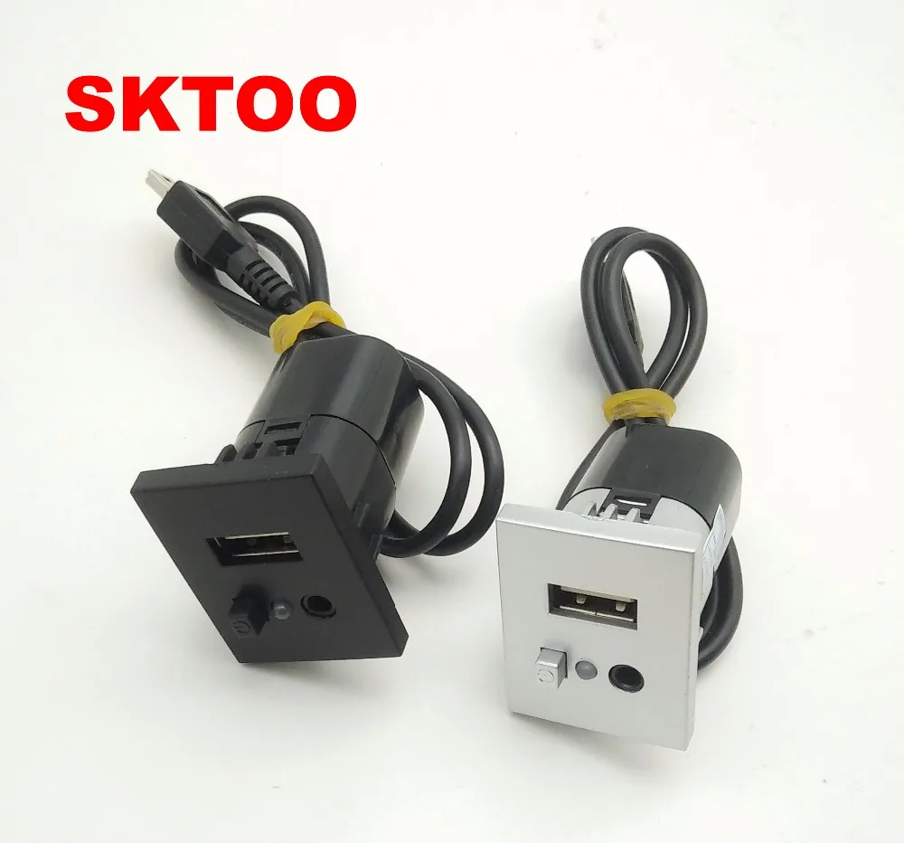 Автомобиль 2 в 1 aux+ USB слот для кнопки с мини-usb кабелем для Ford Focus 2009-2011