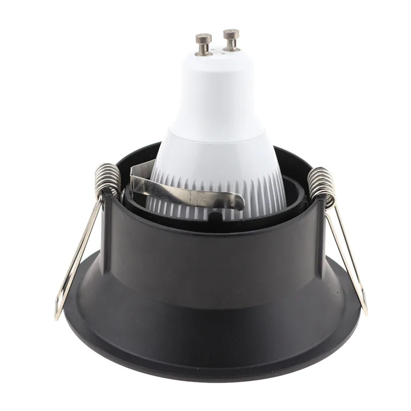 Горячая завод круглый встраиваемый MR16 GU10 светильник белый/черный регулируемый светодиодный потолочный Точечный светильник рамка светодиодный потолочный светильник