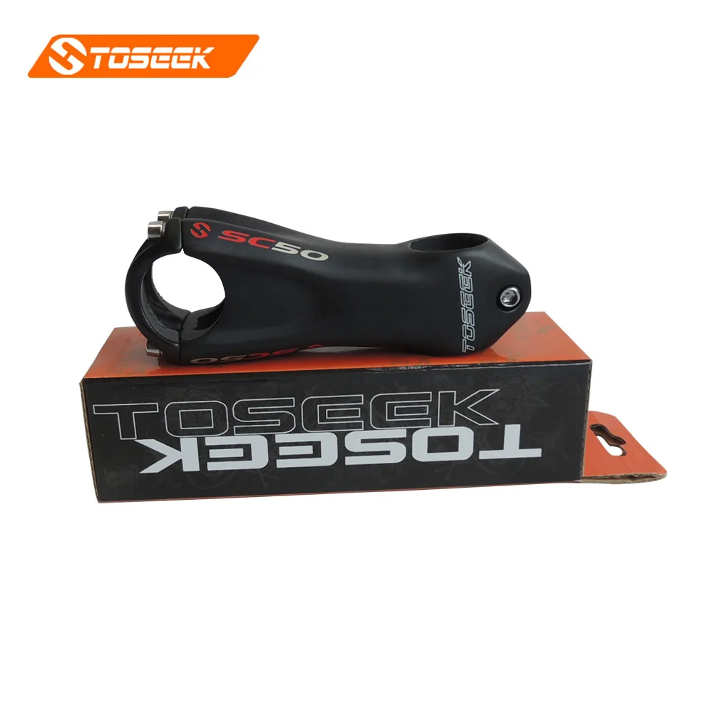 

Toseek Carbon Bicycle Stem Road Carbon Stem Bicycle Parts Angle 10 UD Matte 31.8*80/90/100/110mm Full Carbon Stem