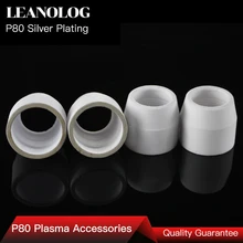 10pcs The 80 100 Amps Plasma Cutter's Accessories and Consumables Silver Ceramic Cups of p80 Plasma Cutting Gun and Torch 10pcs The 80 100 Amps Plasma Cutter's Accessories and Consumables Silver Ceramic Cups of p80 Plasma Cutting Gun and Torch