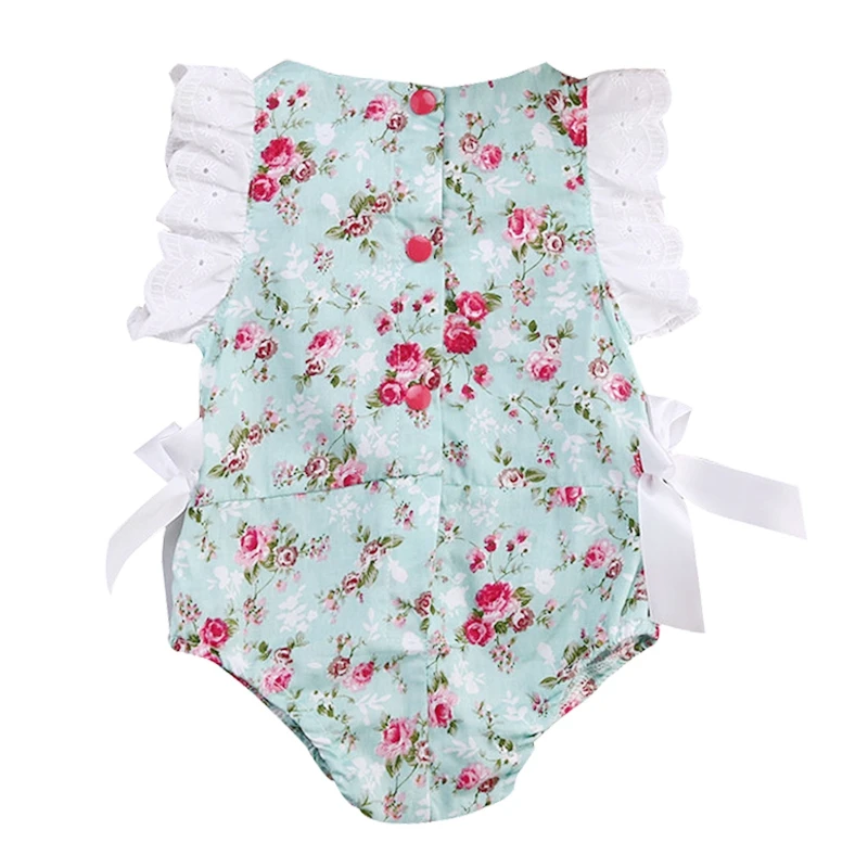 

Kids Baby Girl Clothes Lace Floral Cotton Romper Bodysuit Jumpsuit Outfits