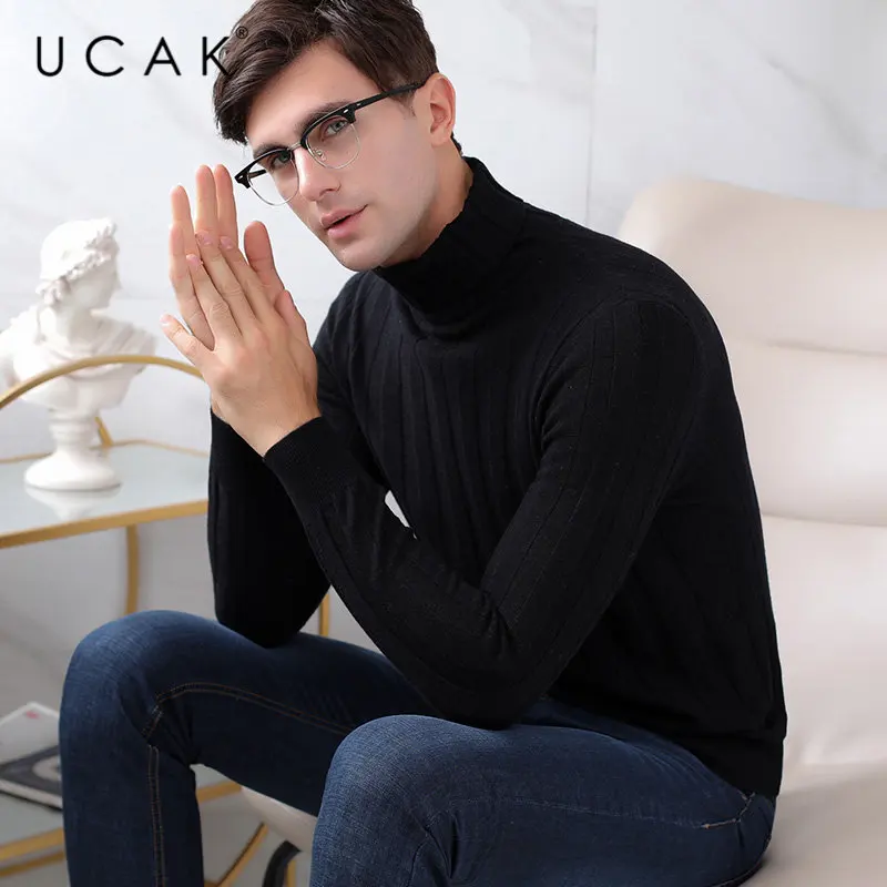 UCAK Brand Sweater Men 2019 New Arrival Winter Merino Wool Sweaters Cashmere Pullover Men Thick Warm Turtleneck Pull Homme U3021 UCAK Brand Sweater Men 2019 New Arrival Winter Merino Wool Sweaters Cashmere Pullover Men Thick Warm Turtleneck Pull Homme U3021
