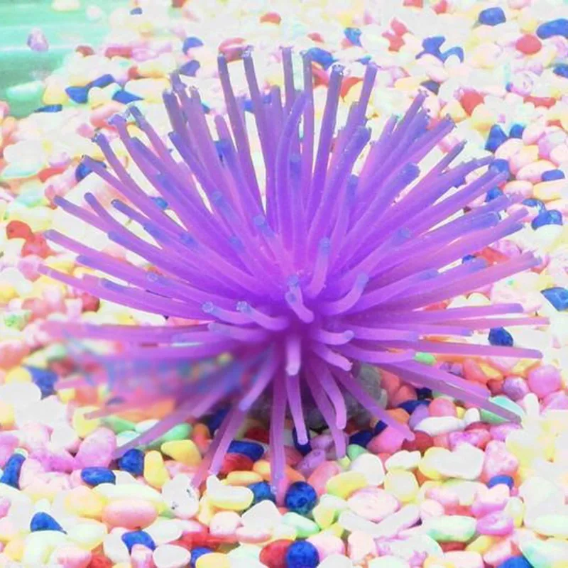Аквариум для аквариума поддельные коралловые растения искусственные, силиконовые подводный морской орнамент из анимона украшения