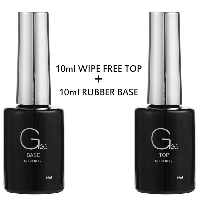 TOP RUBBER BASE GIRL2GIRL 10 мл матовое верхнее покрытие резиновое Базовое покрытие светодиодный Гель-лак для ногтей УФ-грунтовка для ногтей впитываемый УФ-гель для ногтей маникюр Дизайн ногтей салон - Цвет: TOP RUBBER BASE