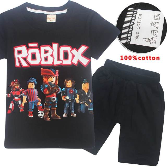 6 14 Years Old Summer New Children S Clothing Roblox Fashion Cartoon Hot Brand Cotton Boy Short Sleeved T Shirt Shorts Suit Clothing Sets Aliexpress - roblox old cartoon