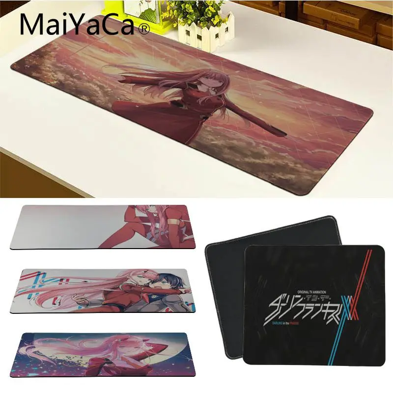 

MaiYaCa Simple Zero Two Darling in The Franxx mouse pad gamer play mat More Thicker and Edge Locking for Laptop Desktop Computer