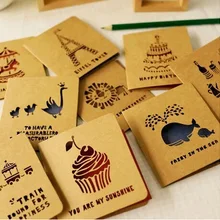 Винтажная стильная выдолбленная поздравительная Почтовая открытка, Подарочная открытка на день рождения, набор карт, открытка с надписью, конверт, подарочная карта