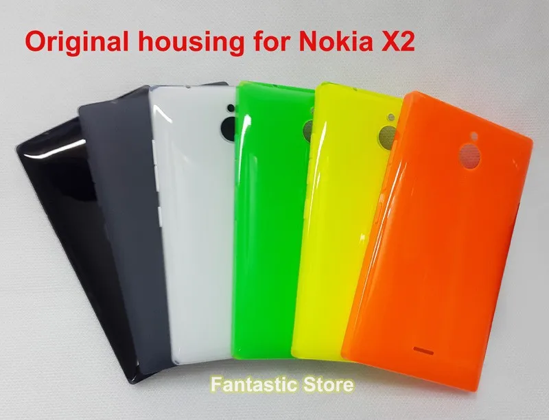 Чехол на заднюю панель для Nokia X2, подлинный корпус, крышка батареи для Nokia lumia X2, с боковой кнопкой