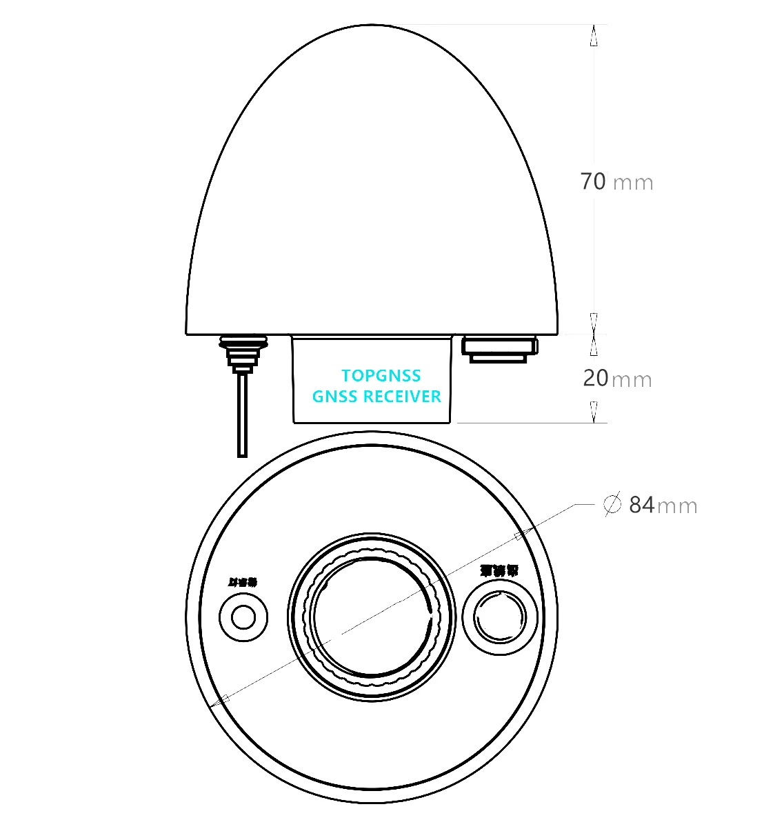 Receptor GPS e antena