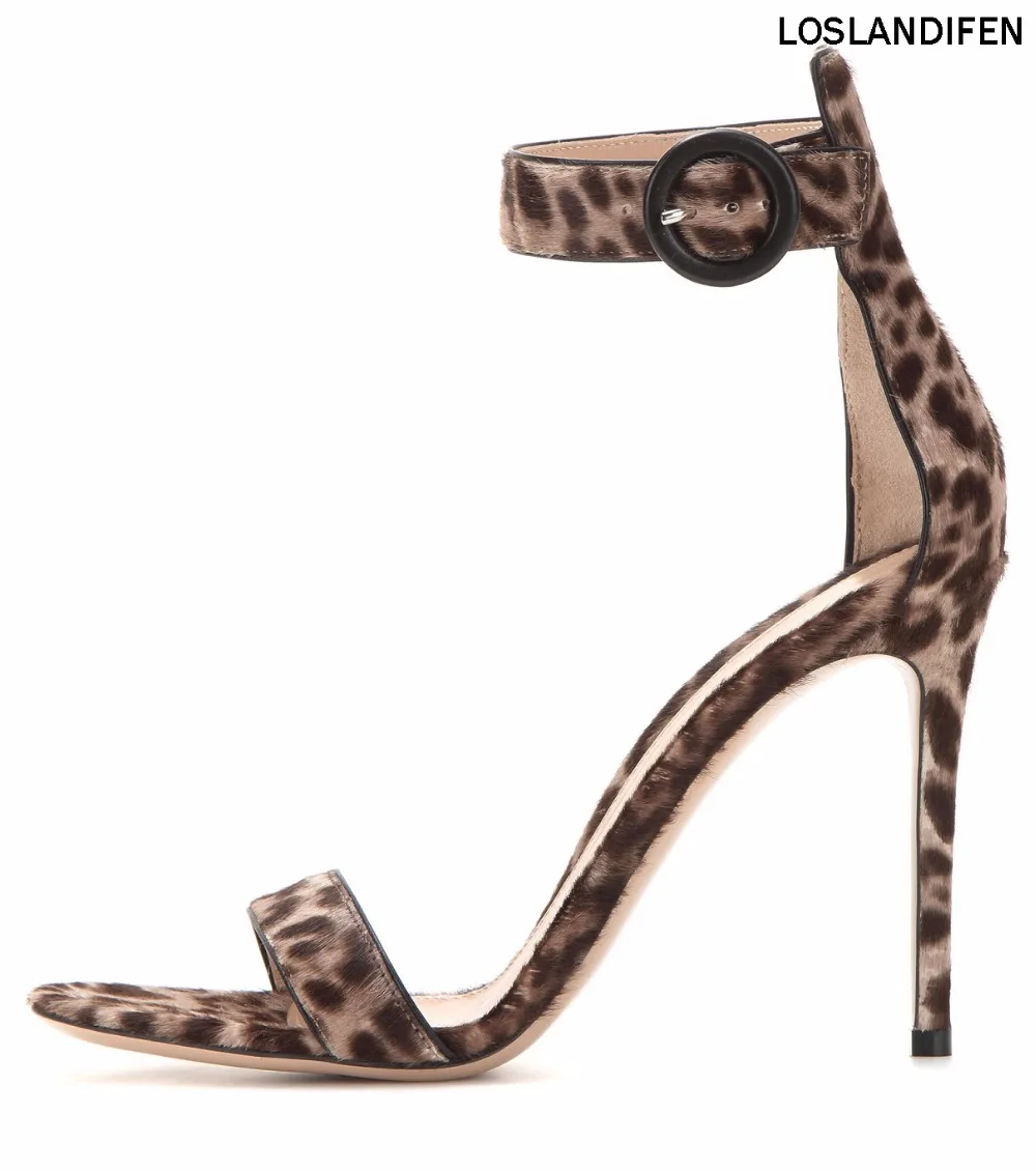 

Ladies Handmade Fashion DIANVITO BOSSI Metalltc Ankle Strap 100mm High Heel Leather Sandals Shoes CKE093