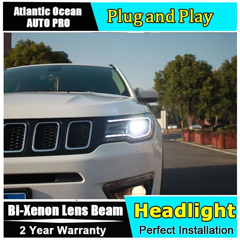 Автомобильный Стайлинг для Jeep compass фары 2017 2019 компас светодиодный головной лампы