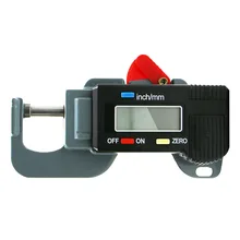 0-12,7 мм 0,01 мм точность цифровой Дисплей боковой Толщина датчик Толщина измерительный инструмент для кожи Сталь Пластины Ткань доска
