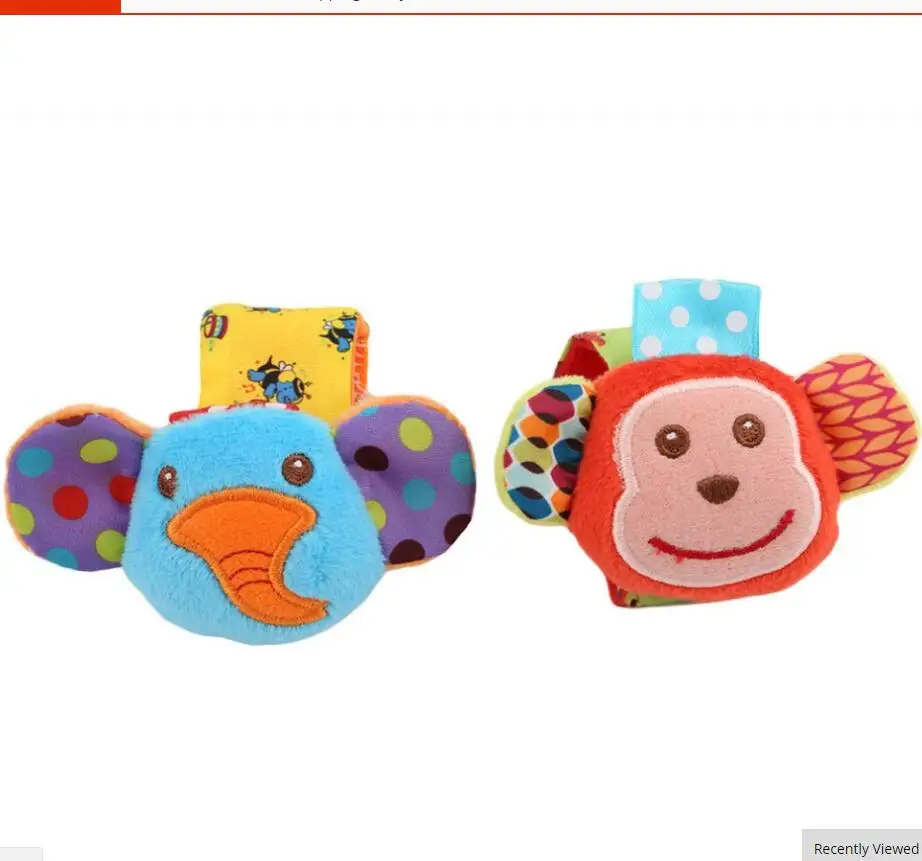 Продвижение новая пара детская игрушка для новорожденных Мягкие колокольчики ручной ремешок Погремушки/животных носки для девочек стопы