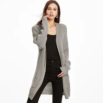 

WIXRA Knitted Long Cardigan Stylish Rianbow Casual V neck Long Sleeve Cardigan 2019 Autumn Winter Women Sweaters