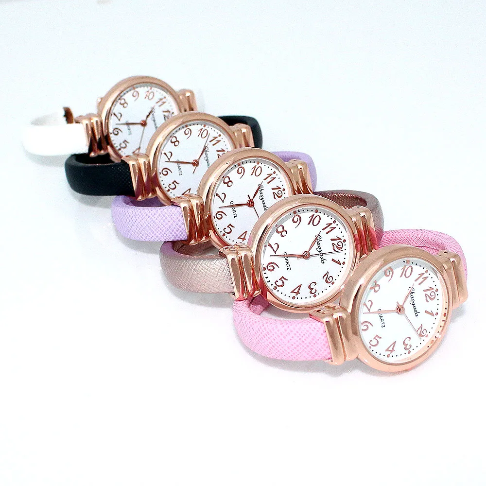 10 шт./лот модные часы Для женщин женские часы-браслет кварцевые наручные часы, женские наручные часы с браслетом Relogio Feminino D13M