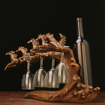 

Simple Modern Horse Resin Red Wine Rack Art&Craft Home Use Wine Glass Rack Fashion Living Room Ornaments X866