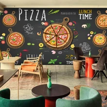 Beibehang Пользовательские Современные обои ручная роспись западный ресторан доска пицца диван тв задний план обои домашний декор