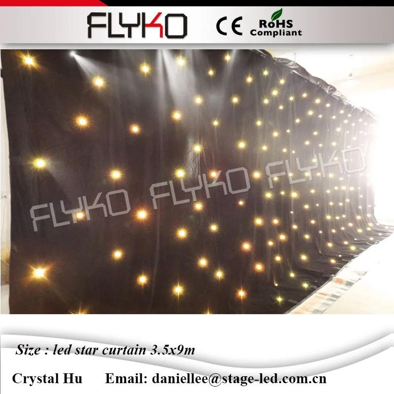 

China cheap price Led Star Curtain With Controller For Wedding Decoration 90V-240V 3.5x9 meter