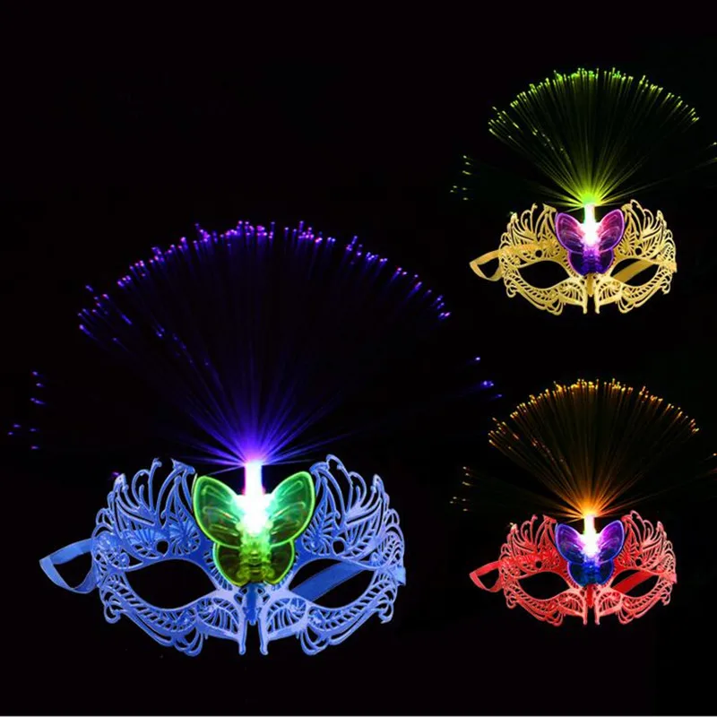 Сексуальная маска на Хэллоуин, светильник, светодиодный Вечерние Маски, бабочки, Венецианский шар, Забавные Маски, карнавальный костюм, принадлежности, светящиеся в темноте