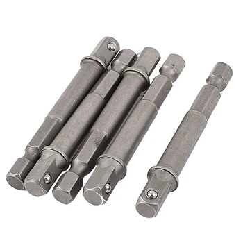 

1/4 Inch Shank Hex Drive Bit Power Extension Drill Socket Adapter 5pcs