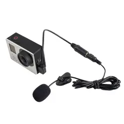 3.5 мм Jack Active Клип микрофон Mini USB аудио кабель-адаптер для GoPro Hero 3 3 + 4 Камера Интимные аксессуары