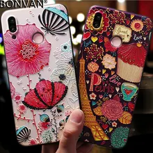 BONVAN рельефный чехол для huawei Nova 3 3i 3e чехол мягкий силиконовый Nova 2 2s цветочный матовый huawei Honor 10 View 10 V10 Cover Coupe