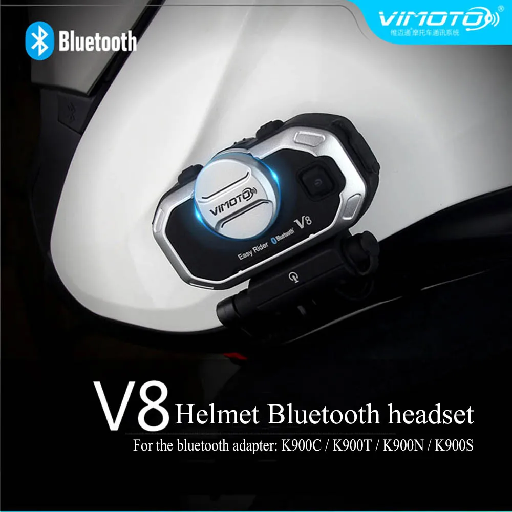 Vimoto V8 850Mah Motorcycle Multi functional Helmet Bluetooth Headset Motorbike Stereo Headset