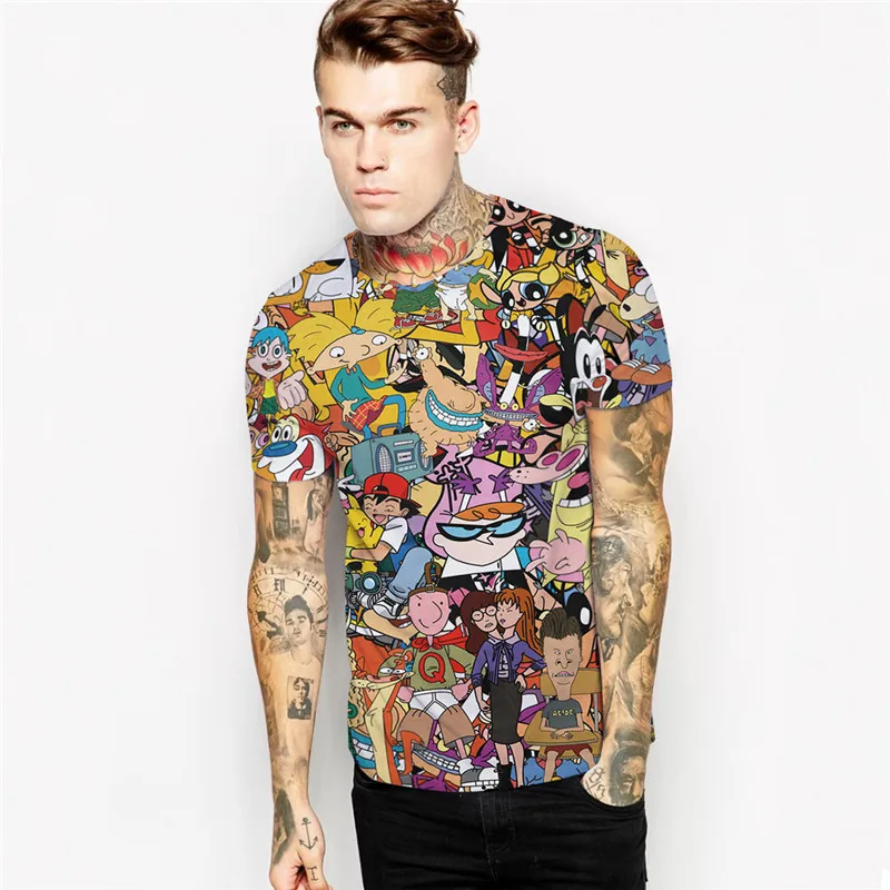 

Newest 3D T shirts Animal Printed T shirt Men/Male's Summer Casual Tops Harajuku Tshirts Fashion Cartoon Comics Tees Wholesale