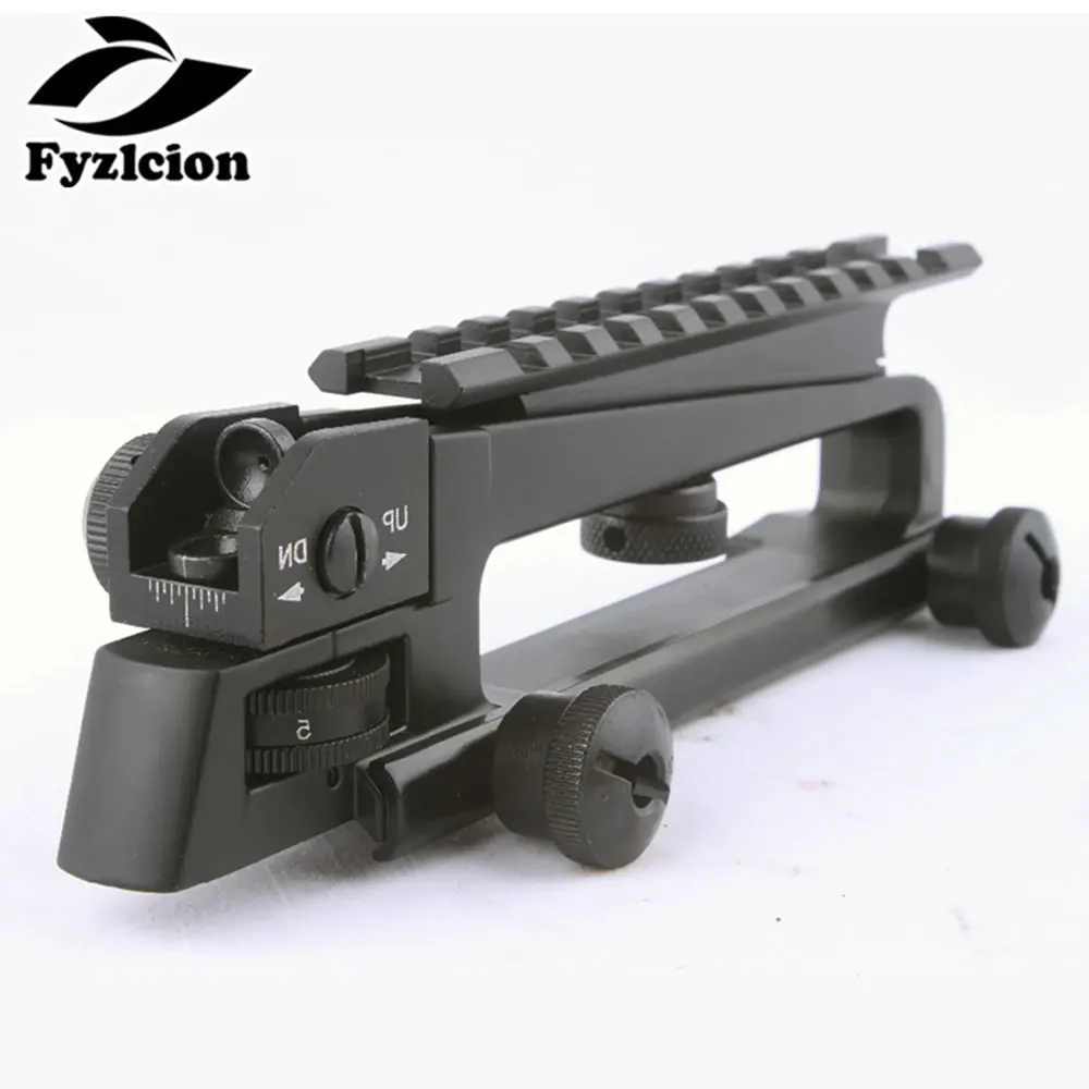 

Hunting M4 M16 AR15 Detachable Carry Handle W/ Dual Aperture A2 Rear Sight See Through Picatinny Rail Mount Combo