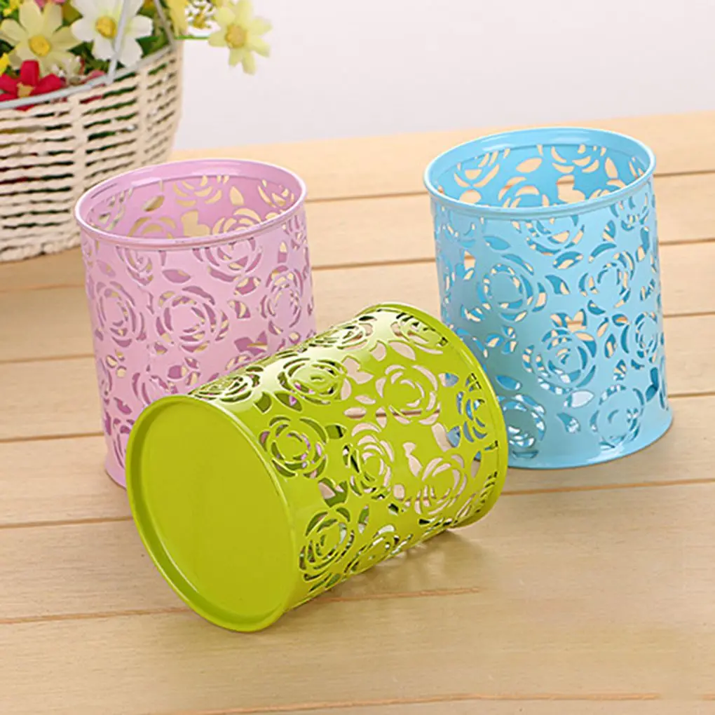 

4 Pcs High Quality Pen holder Office Organizer Round Cosmetic Pencil Pen Holders Stationery Container Office Supplies