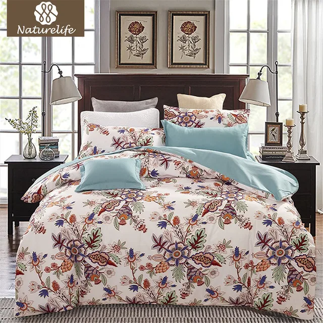 Us 43 74 Naturelife New Bedding Set Cotton Cover Bed Sheet Duvet Sets Comforter Farmhouse Style Housse De Couette 4pcs On