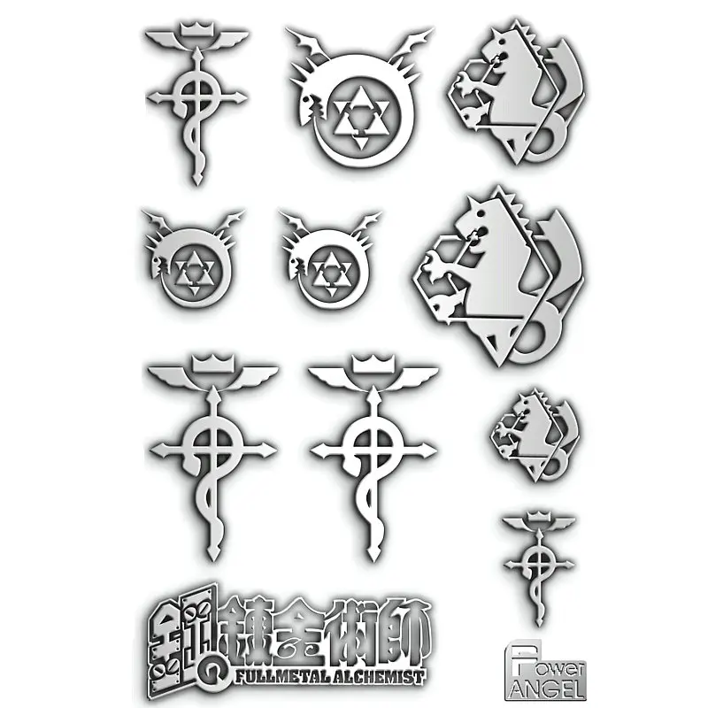 11 шт./компл. аниме цельнометаллические наклейки Alchemist s для телефона ноутбука